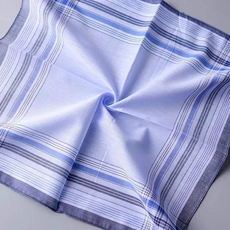 10Pcs Square Plaid Stripe Pocket for Wedding Party Restaurant Women's Handkerchief Hand Towel Cotton Handkerchiefs for Men - P12 Hub Europe