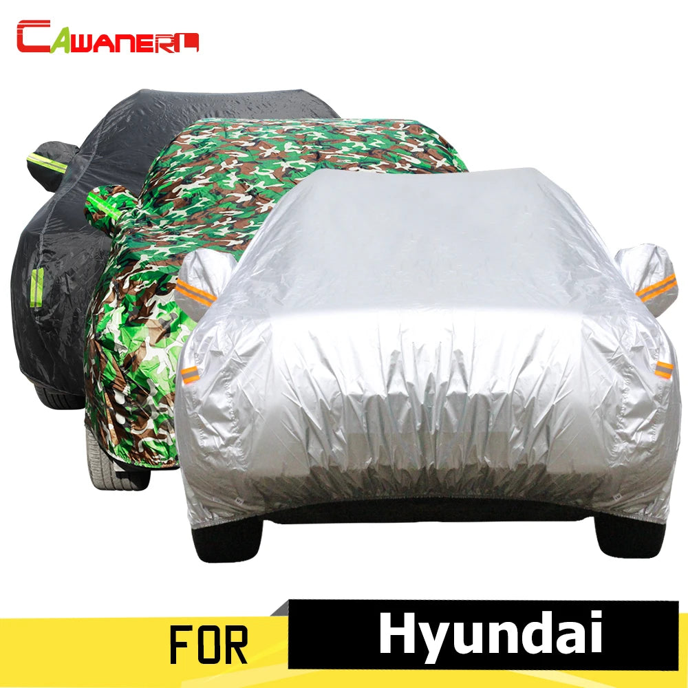 Cawanerl Car Cover Auto Anti UV Sun Rain Snow Protector Dust Proof Cover For Hyundai Atos Galloper Getz H-1 i10 i20 i30 i45 i800