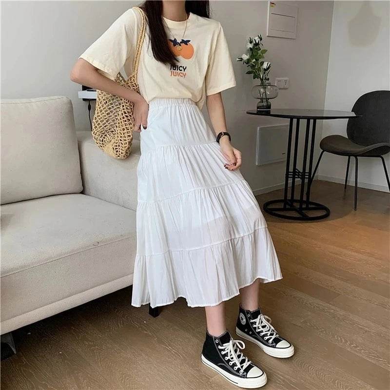 Women's Patchwork Chiffon Long Skirt - P12 Hub Europe