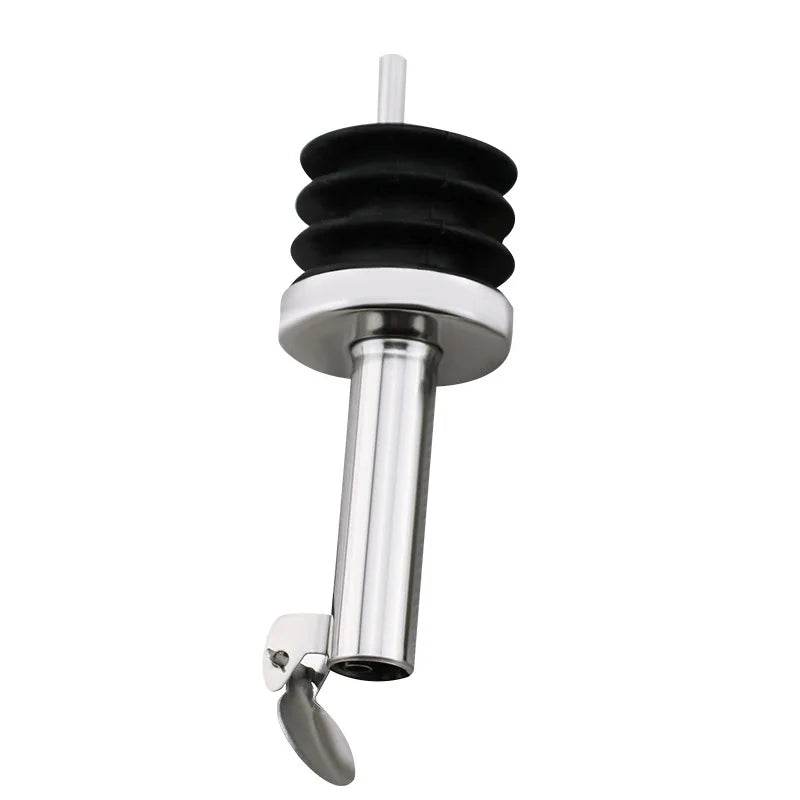 1PC Stainless Steel Oil Bottle Spout Pourer/Mouth with Stopper Flask Dry Red Wine Pot Bottle Cork Plug Olive Pourer Dispenser - P12 Hub Europe