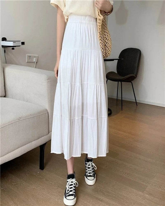 Women's Patchwork Chiffon Long Skirt - P12 Hub Europe