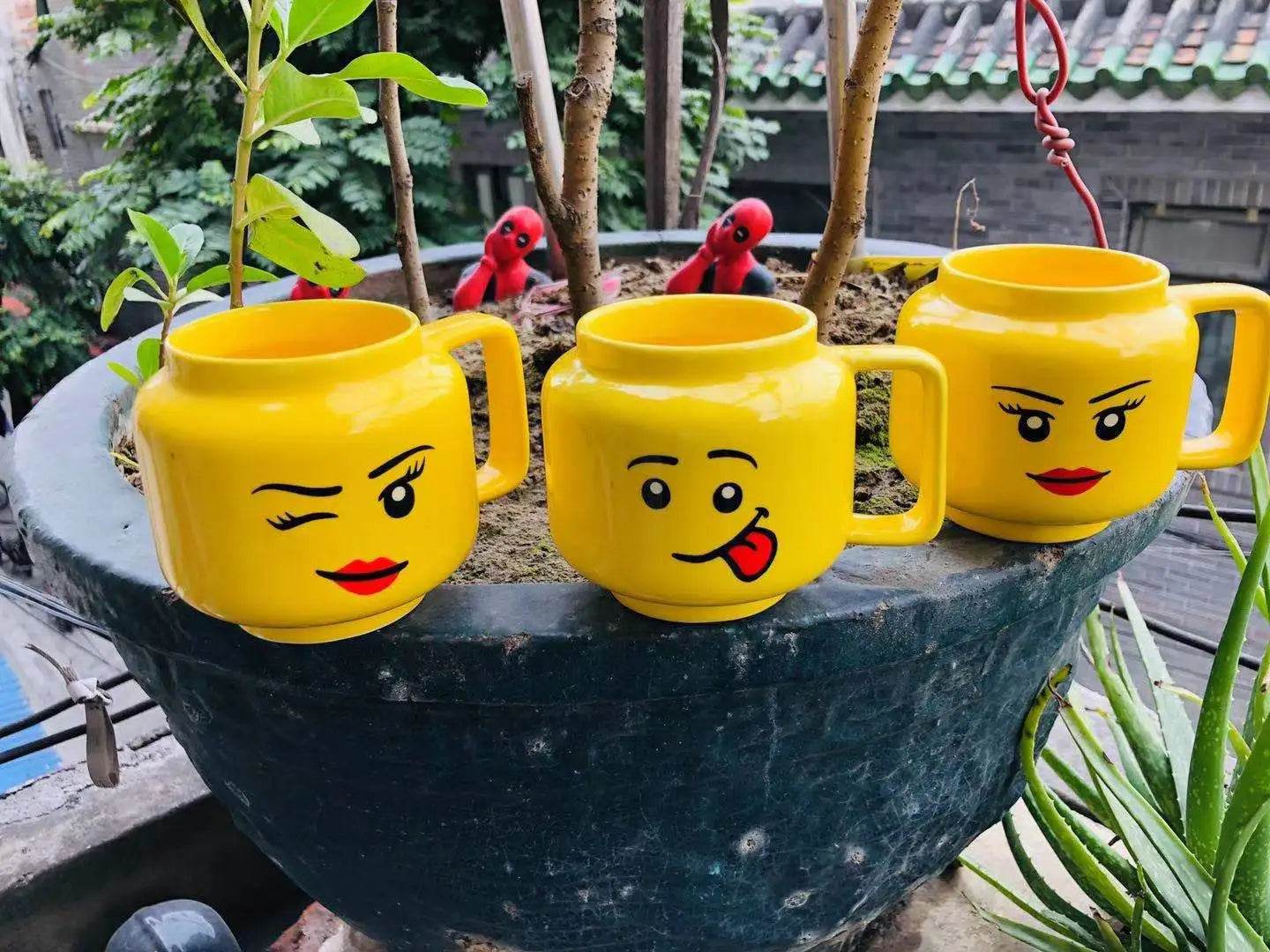 Funny Ceramic Cups Cartoon Coffee Milk Tea Water Cup Cute Funny Children Drinking Camping Party Picnic Mugs Gifts - P12 Hub Europe