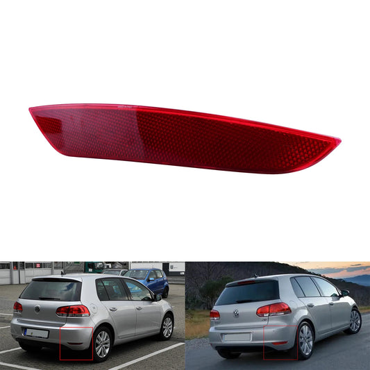 ANGRONG 1x For VW Golf 6 MKVI 2009-2013 Right O/S Red Lens Rear Bumper Reflector Assembly No Light