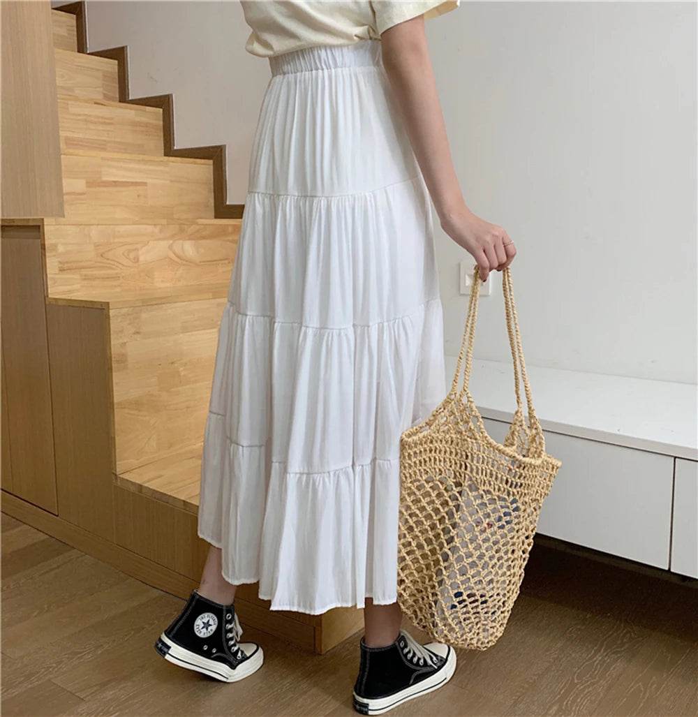Women's Patchwork Chiffon Long Skirt - P12 Hub Europe