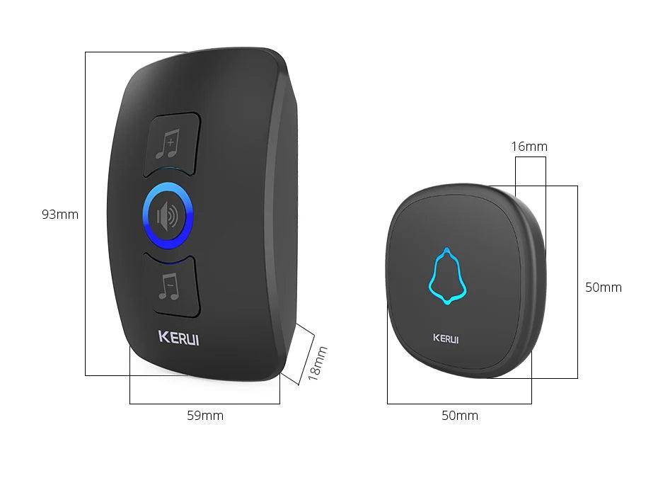 Doorbell Wireless | 60 Tunes, 500ft, IP55/IP66, LED Flash - P12 Hub Europe