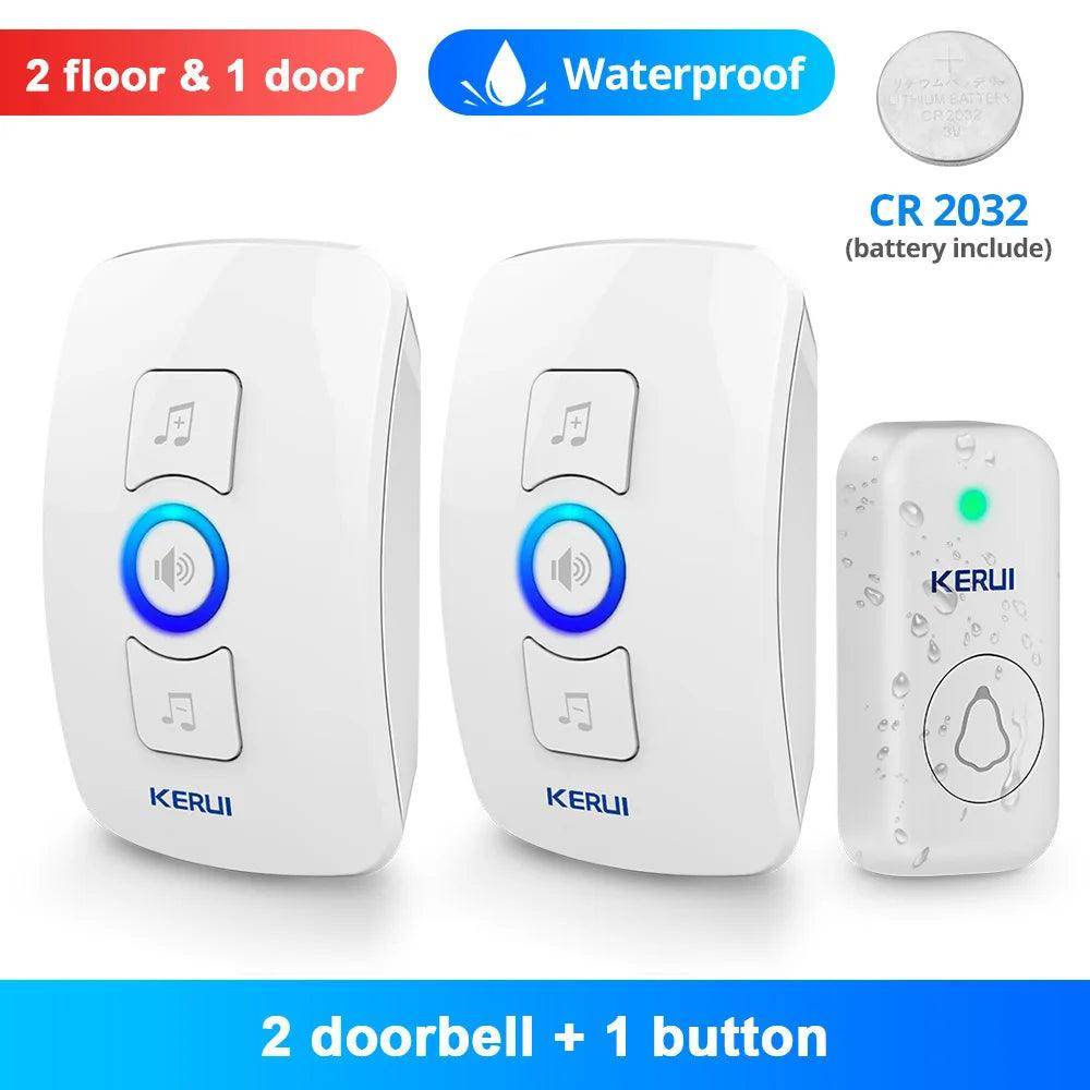 Doorbell Wireless | 60 Tunes, 500ft, IP55/IP66, LED Flash - P12 Hub Europe