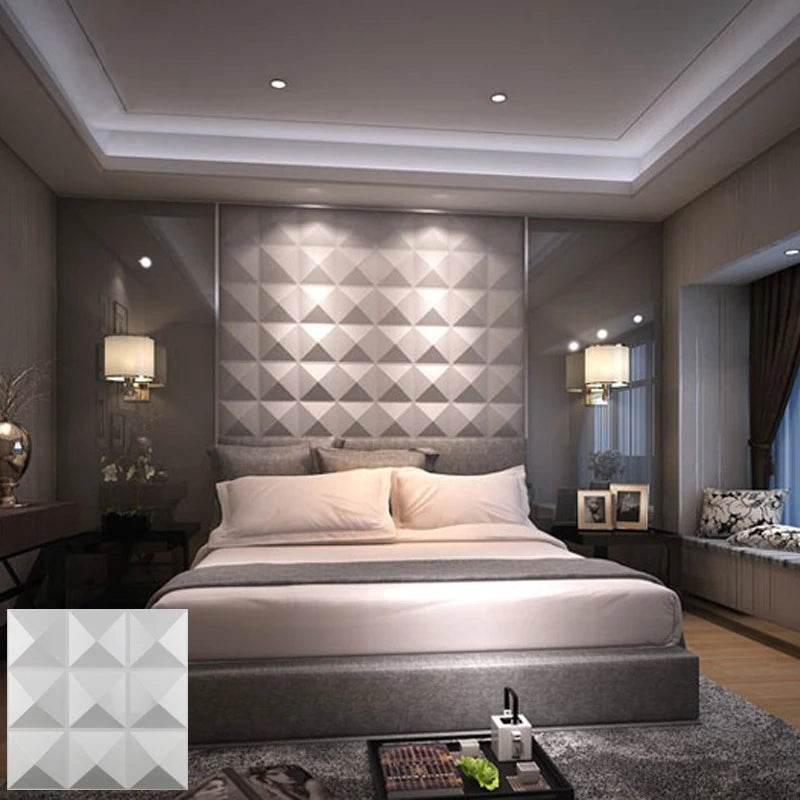 30x30cm 3D three-dimensional wall sticker decorative living room wallpaper mural waterproof 3D wall panel mold bathroom kitchen - P12 Hub Europe