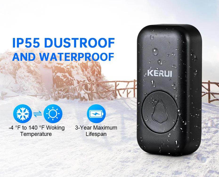 Doorbell Wireless | 60 Tunes, 500ft, IP55/IP66, LED Flash - P12 Hub Europe