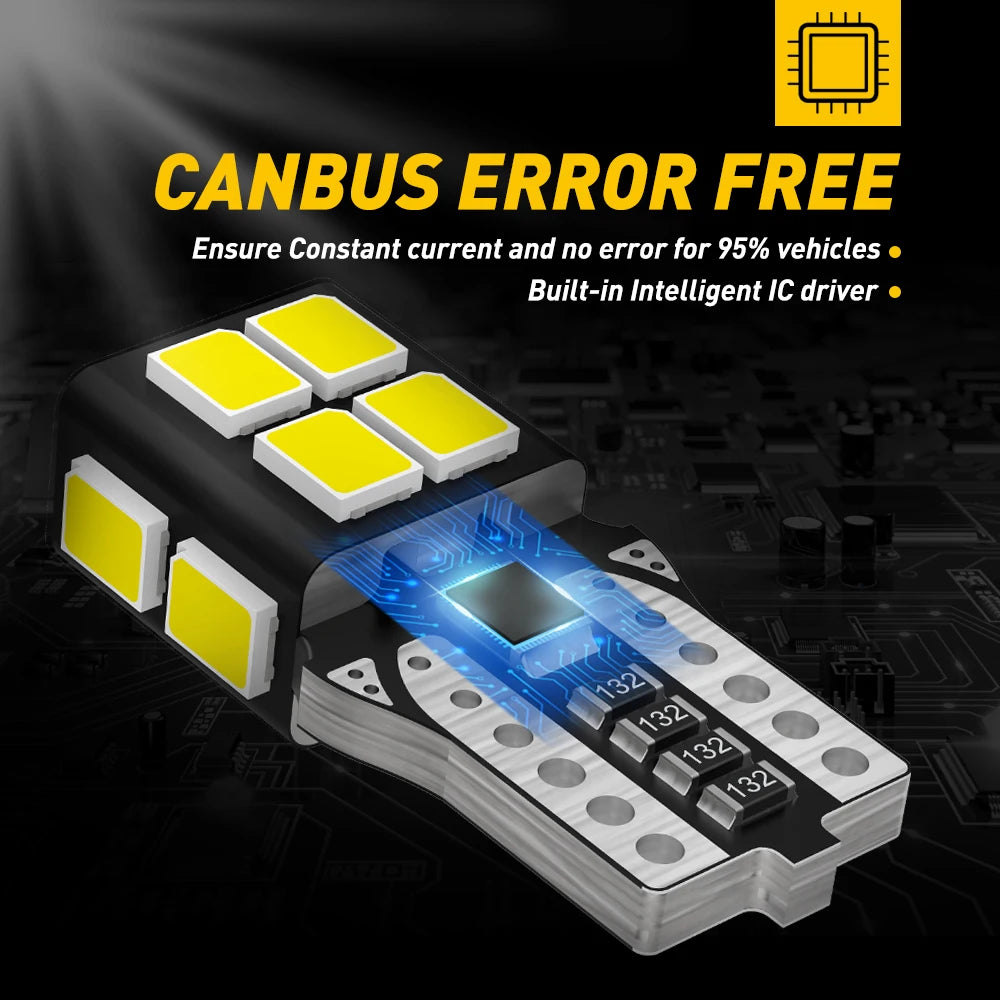 2x T10 Led Canbus W5W Car Bulbs 6000K 12V Signal Lamp Auto Clearance Parking Lights For Toyota Corolla e150 Camry 40 Auris Yaris