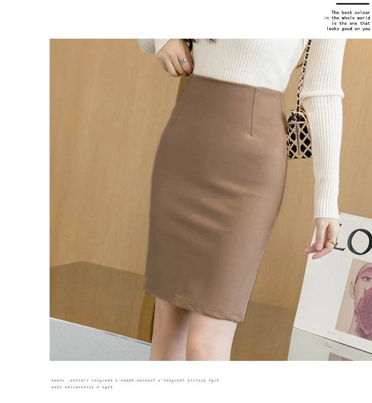Women's Elegant Pencil Skirt - P12 Hub Europe