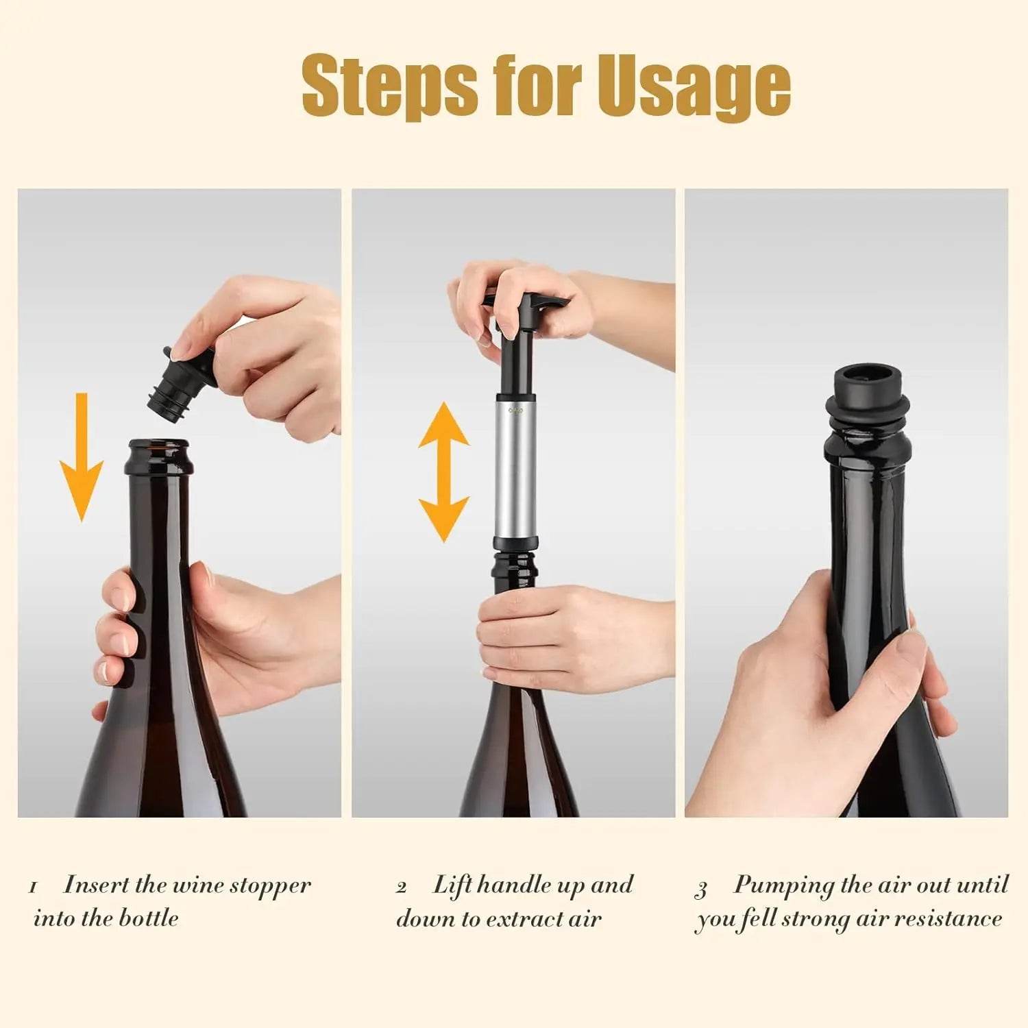 Wine Stopper with Vacuum Pump Wine Home Barware Sealing Preserver Aerator with Silicone Bottle Stopper for Bar Accessories - P12 Hub Europe