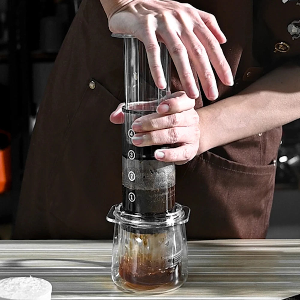 CAFEMASY Espresso Coffee Maker Portable French Press Coffee Pot Air press Barista Tools With 350pcs Filter Papers Coffee Machine