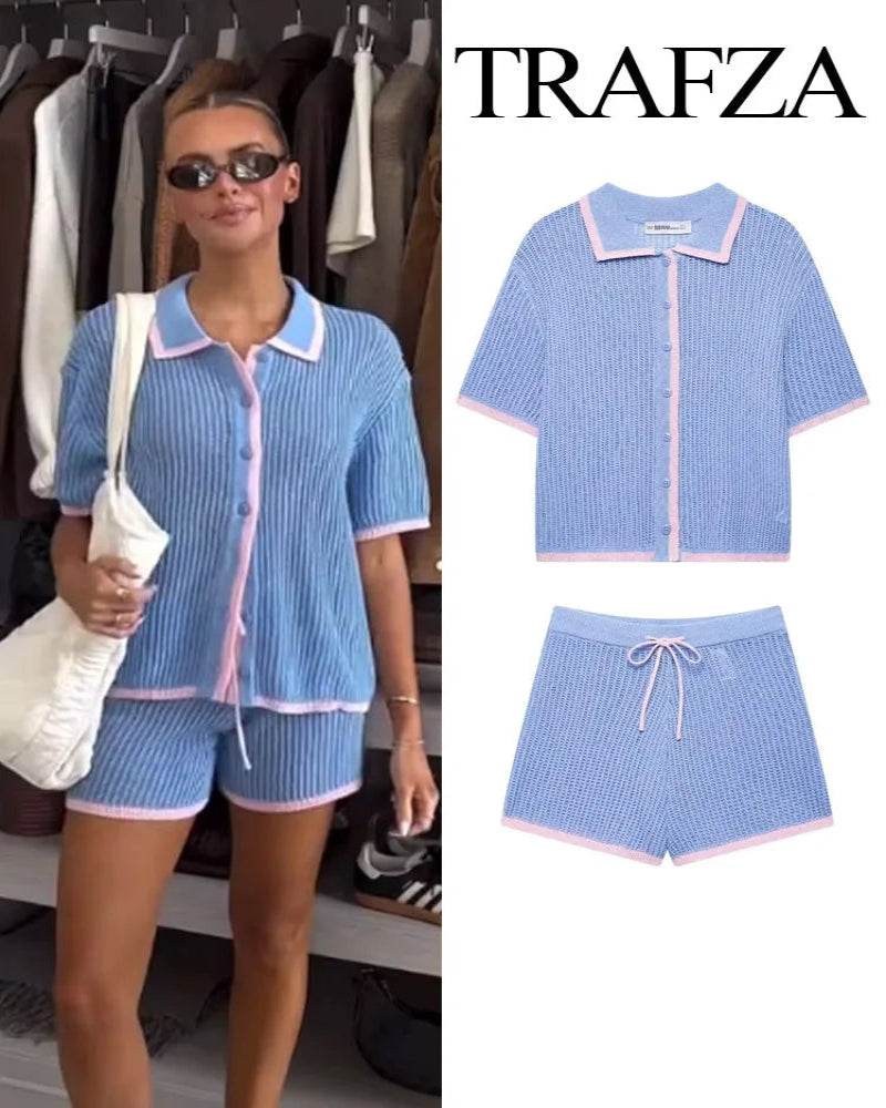 Summer Knitted Shorts Set - P12 Hub Europe