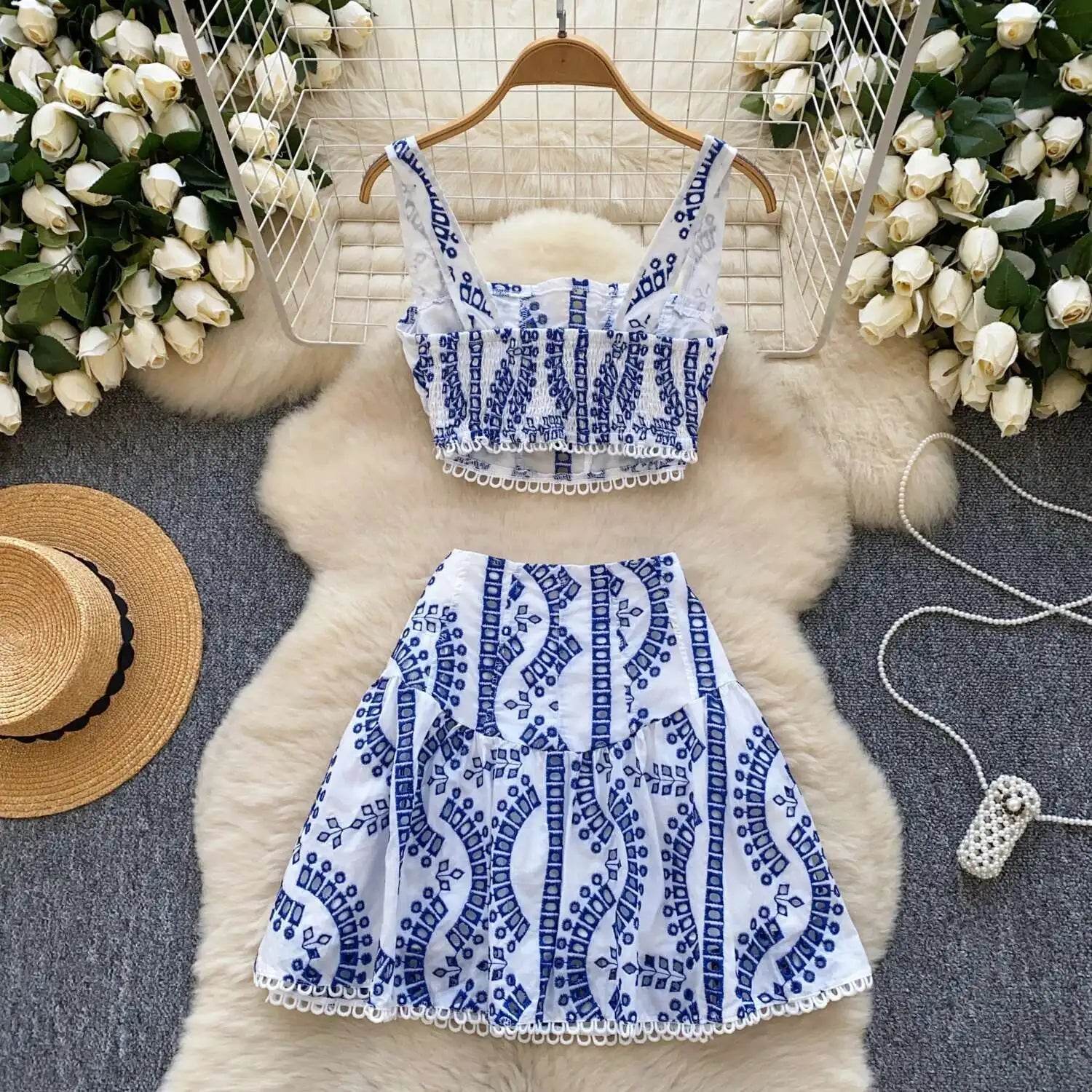 White Summer Beach Skirt Set - P12 Hub Europe