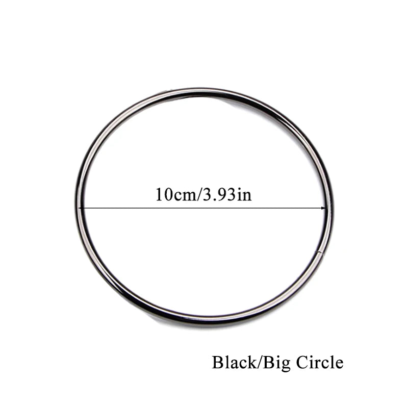 1Pc Round Metal Bag Handles Replacement DIY Handbags Bags Purse Handmade Bag Accessories Round D-ring Hanging Buckle Hardware