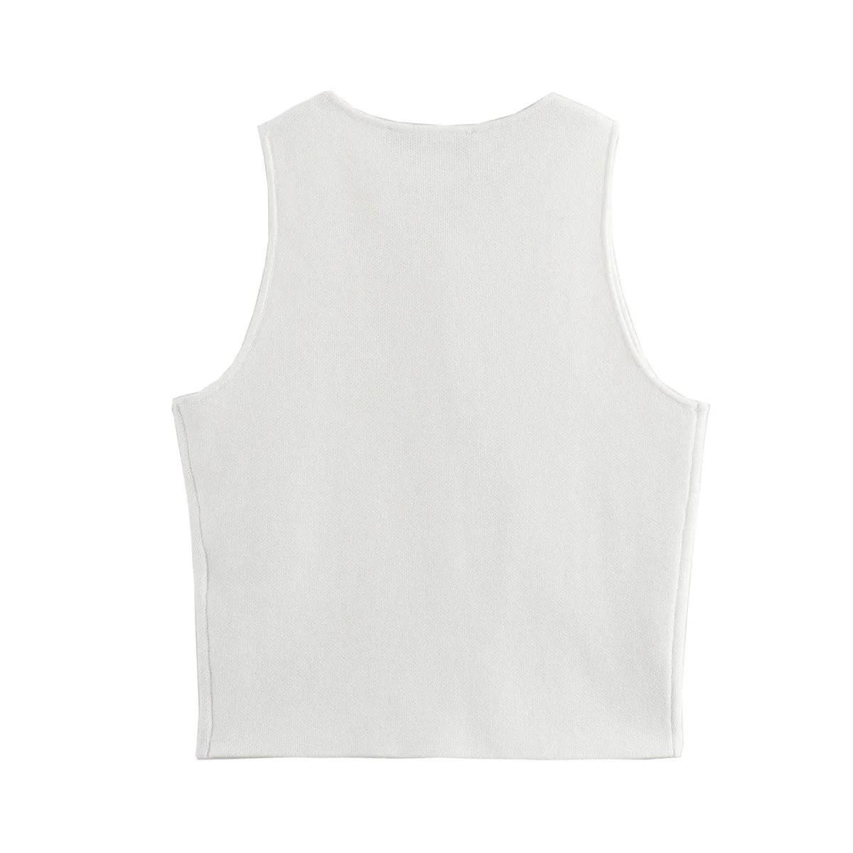 Women Cropped Knit Vest - P12 Hub Europe