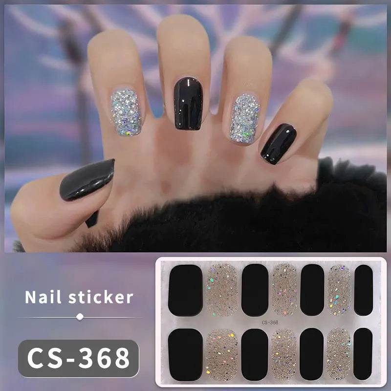 Full Cover Gradient Nail Stickers Multi Color -