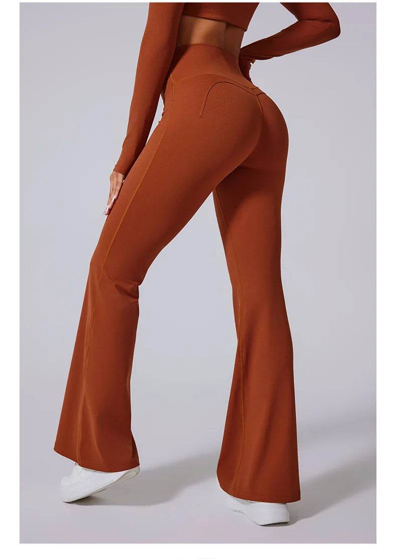 Women's High-Waist Flare Leggings - P12 Hub Europe
