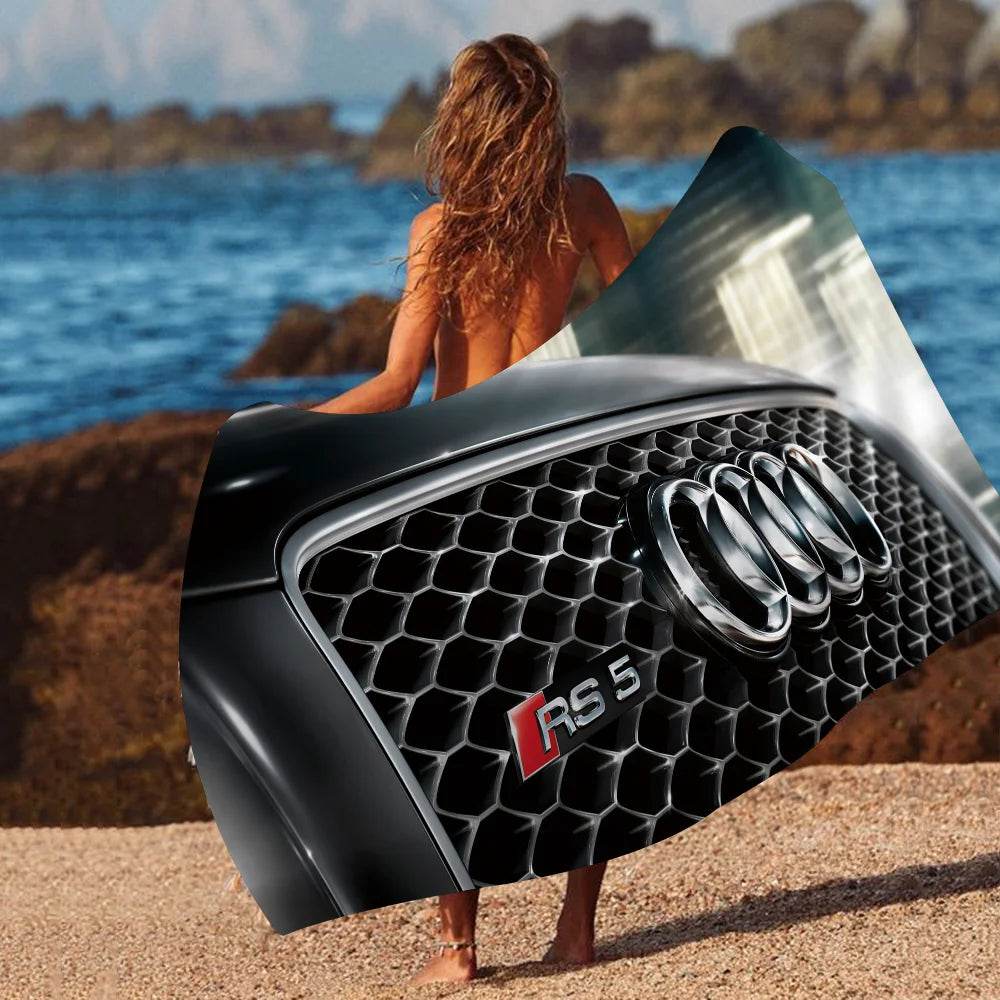 Car AA-Audis-logo Printed Big Microfiber Beach Towels Quick Dry Towel Sand Beach Towels Pool Towel for Travel Swim Pool Yoga - P12 Hub Europe