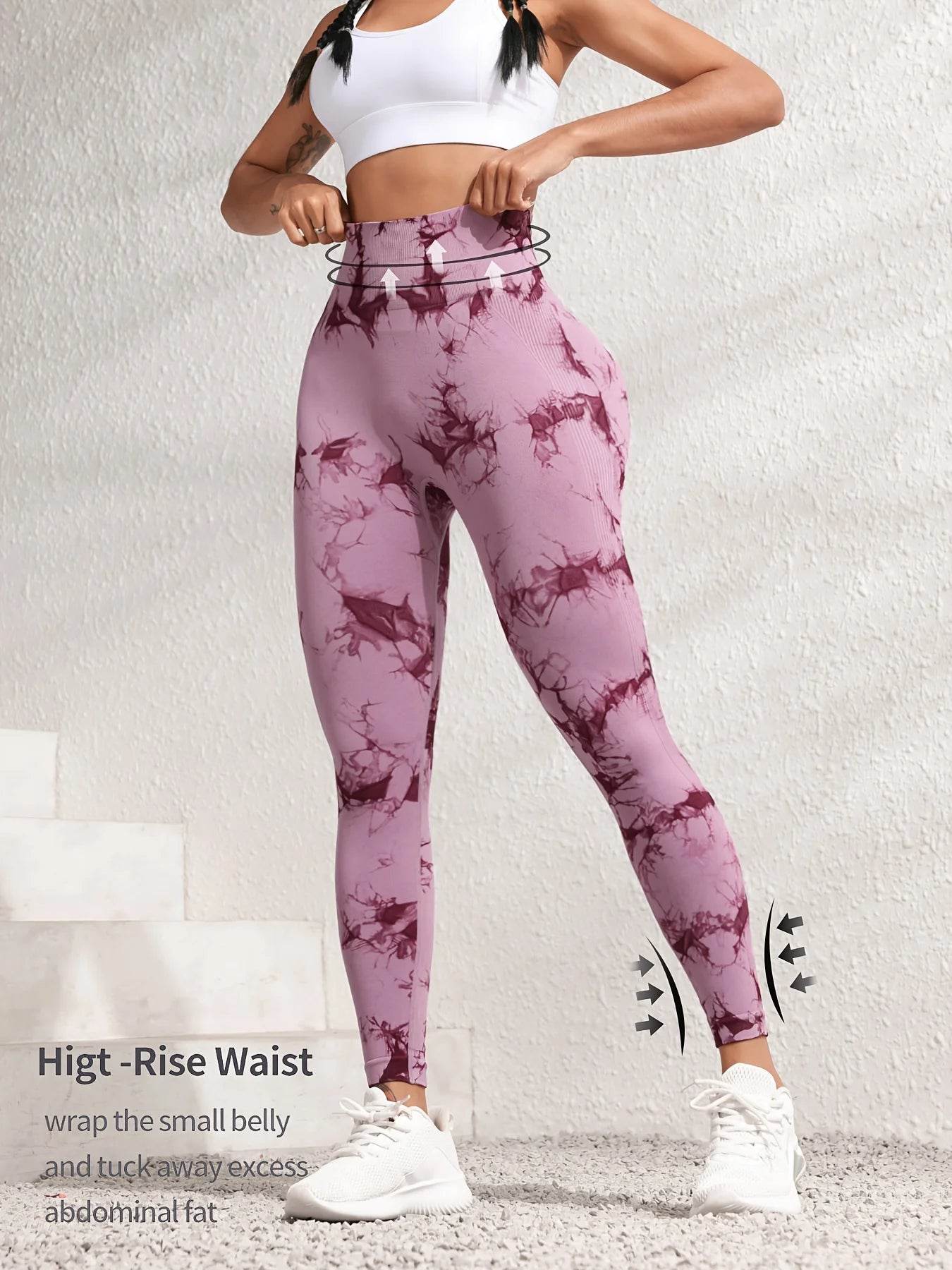 Women's Tie-Dye Butt-Lift Leggings - P12 Hub Europe