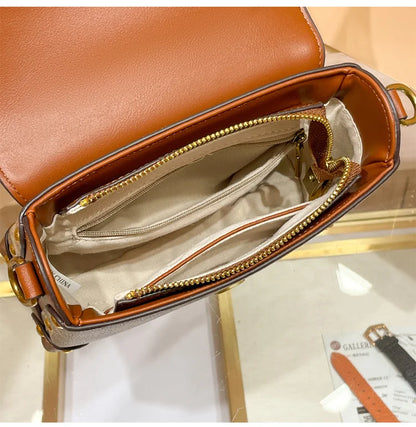 New minimalist and fashionable small handbag, contrasting color women's bag, high-end carriage crossbody bag, portable box bag