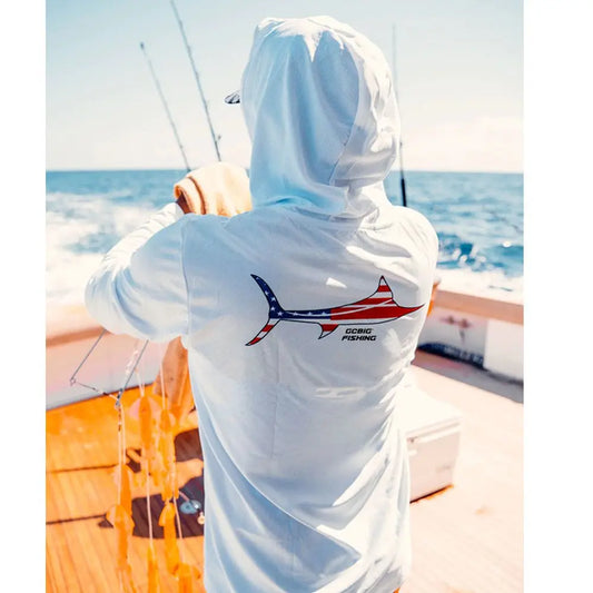 Huk Gear Fishing Shirt Summer Long Sleeve Shirt Quick Dry Breathable Hooded Mask Fishing Clothes Anti-UV 50+ Fishing Shirts