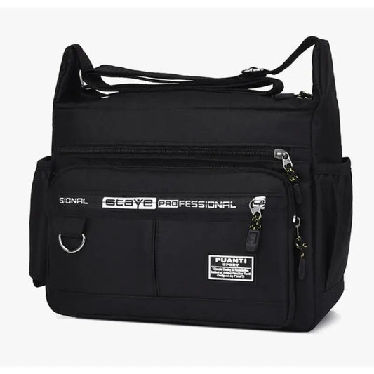 Men's  Shoulder Bag Casual Travel Crossbody Large Capacity Middle-aged Small Square Tool Bag