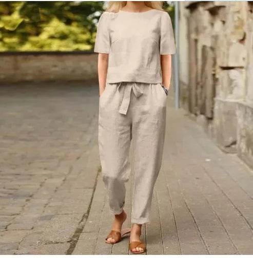 Women's Retro Cotton Linen Suit - P12 Hub Europe