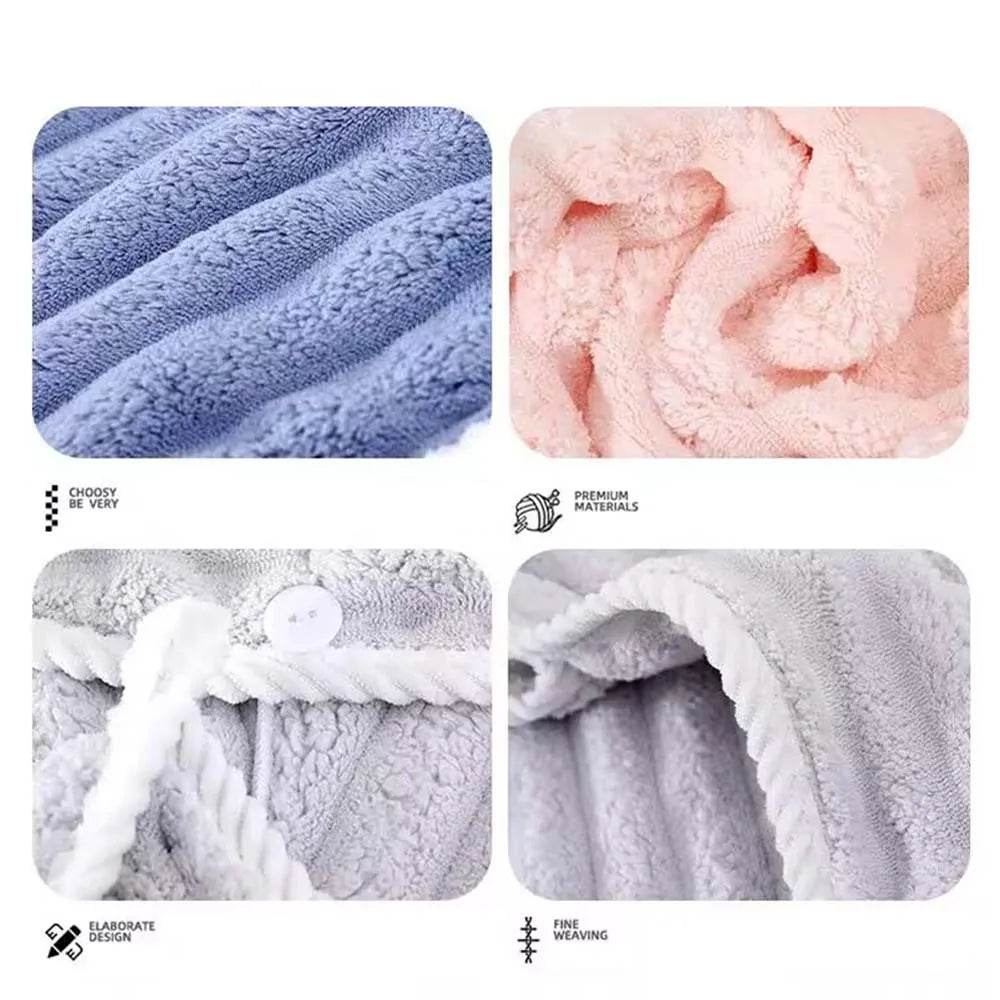 Dry Hair Cap for Women, Thickened and Super Absorbent Headscarf for Wiping Hair, Quick Drying Cap, Dry Hair Towel - P12 Hub Europe