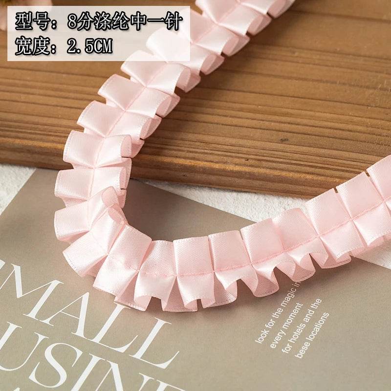 2meters Pink Lace Ribbons Trim For Party Dress Decor Fabric DIY Apparel Sewing Supplies Clothing Collar Cuff Needlework Crafts - P12 Hub Europe