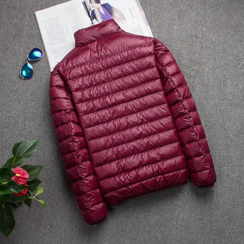 Men's Slim Hooded Down Jacket - P12 Hub Europe