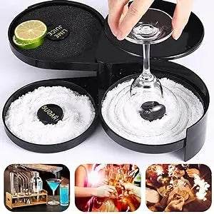 3-layer ABS Rotating Cocktail Seasoning Box, Bar Wine Accessories, Mixed Salt and Sugar Box, Bar Bartender Mixer Toolbox - P12 Hub Europe