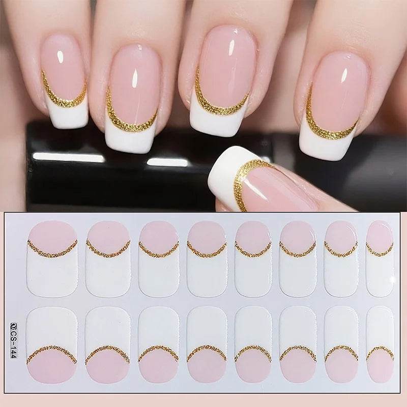 Full Cover Gradient Nail Stickers Multi Color -