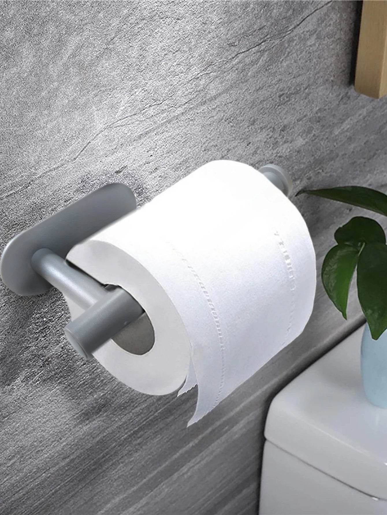 Acrylic Toilet Paper Holder Tissue Rack Wall Mounted Bathroom Kitchen Roll Holder Paper Tissue Rack Hook Modern Black Hanger - P12 Hub Europe