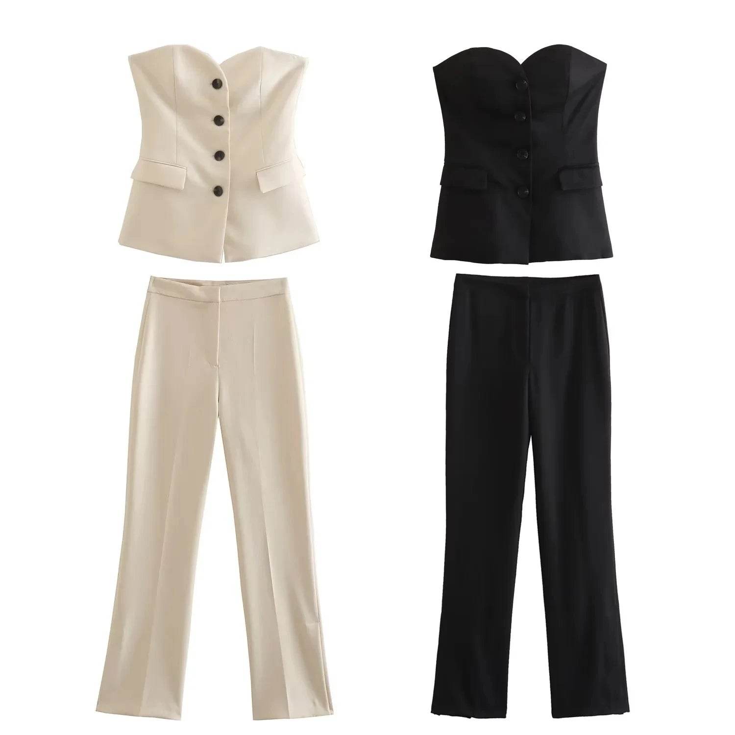 Strapless Side Slit Suit - P12 Hub Europe