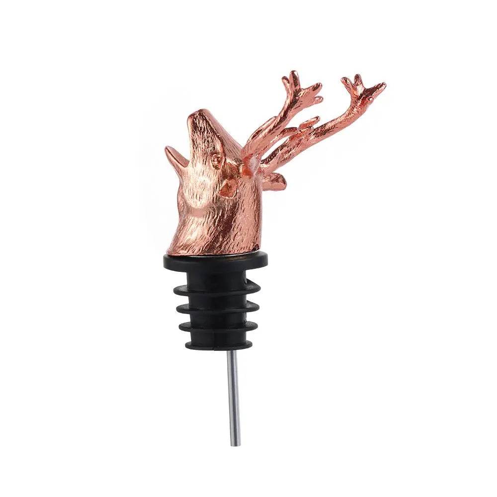 Deer Head Wine Pourer Bottle Stoppers Zinc Alloy Bar Tools Wedding Party Drinks Wine Aerators Kitchen Tool Accessories - P12 Hub Europe