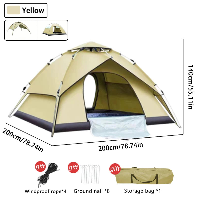 Outdoor Tent Camping Automatic Tent double-deck tents double door tent folding camping tent Beach tent Outdoor Fishing tent
