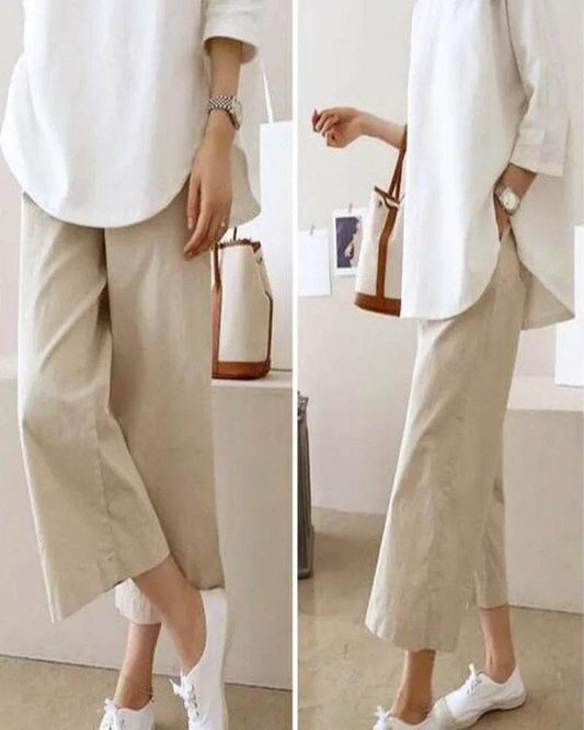 Women's Wide-Leg Linen Pants - P12 Hub Europe