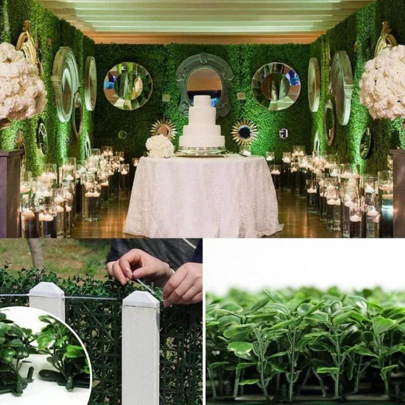 Artificial Plants Grass Wall Backdrop Decoration Boxwood Hedge Panels for Indoor Outdoor Home Garden Balcony Decor Wedding Party - P12 Hub Europe