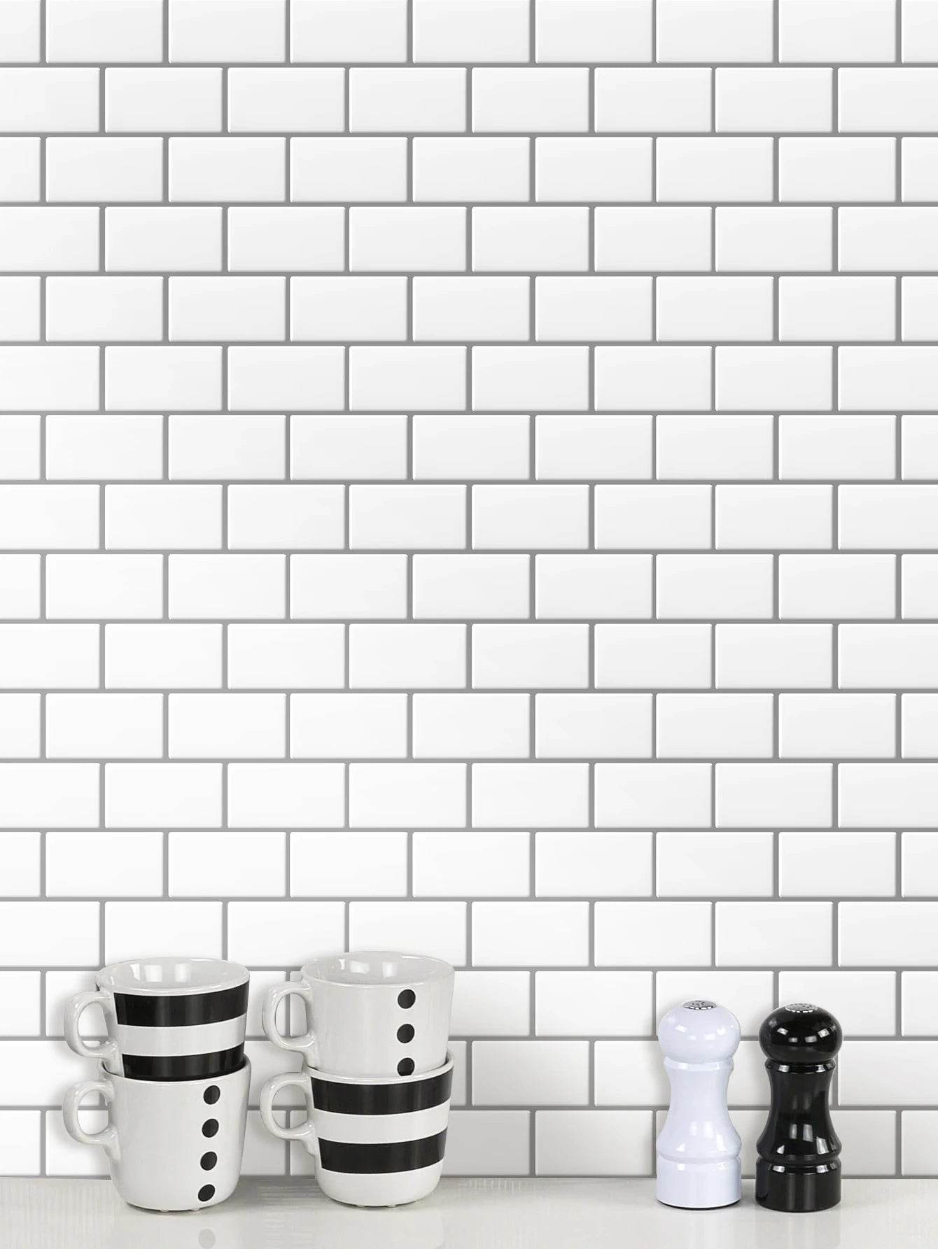 6 PCS 30.5x15.3cm 3D Self-adhesive Kitchen Waterproof Stickers Indoor Wall Renovation Sticker - P12 Hub Europe