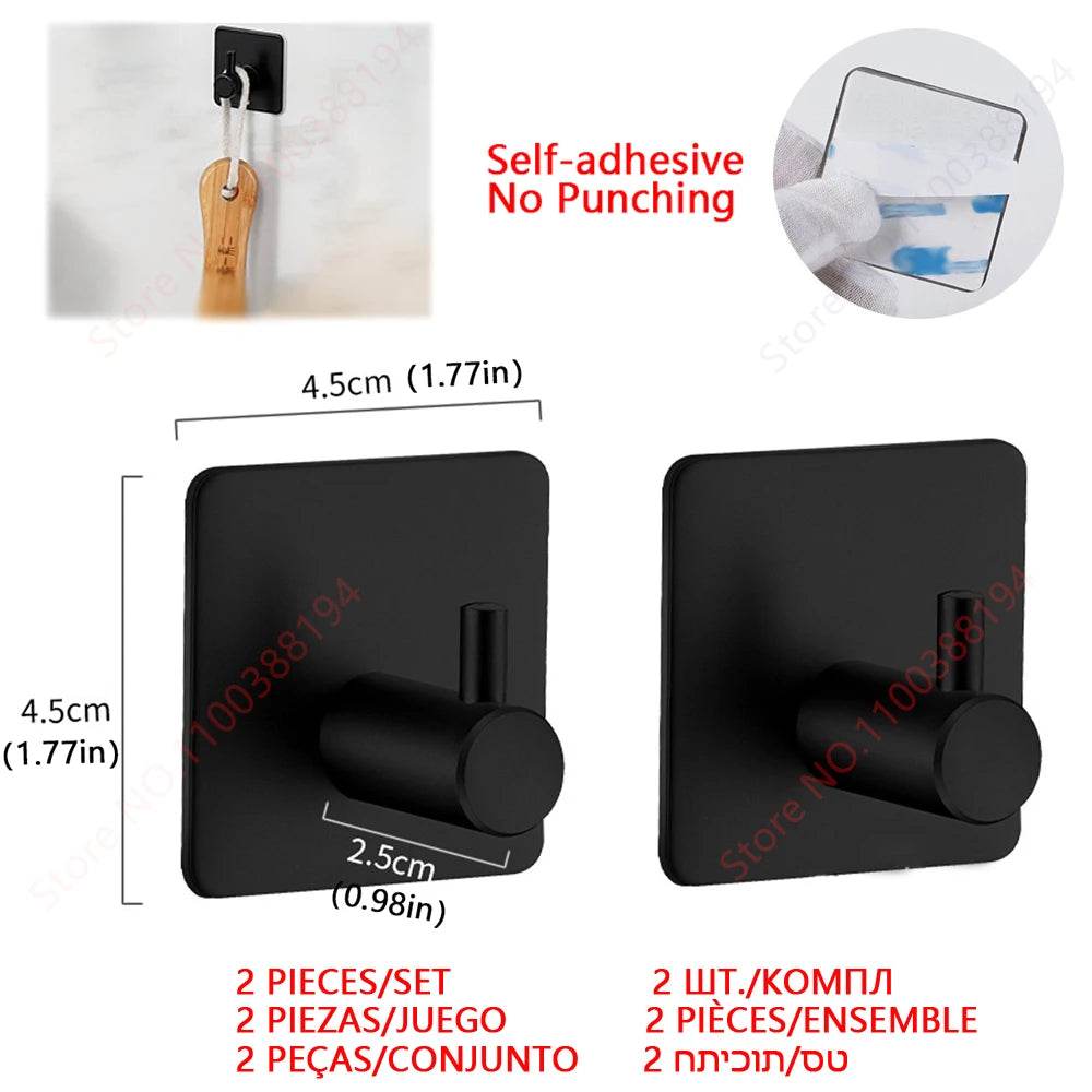 Adhesive Toilet Roll Paper Holder Organizer Wall Mount Storage Stand Kitchen Bathroom No Drill Tissue Towel Dispenser Stainless - P12 Hub Europe