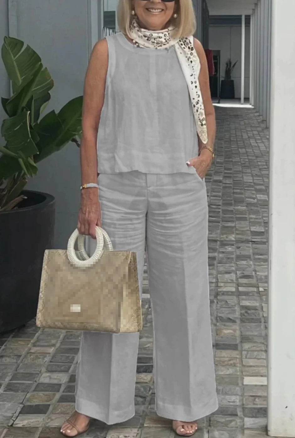 Simple Cotton Linen Women's Suit - P12 Hub Europe