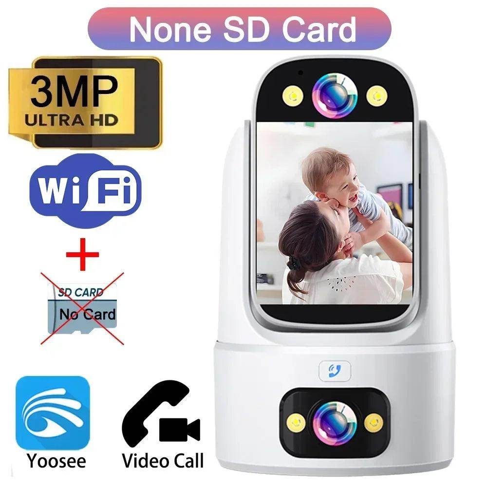 Baby Monitor 3MP Dual Lens WiFi Video Call, Color Night Vision - P12 Hub Europe