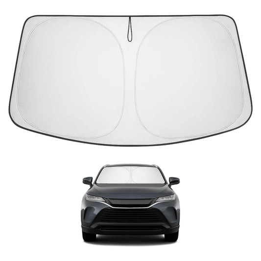Upgraded Sunshade for 2021-2025 Toyota Venza Windshield UV Protection Fabric Metal Frame Full-Size Foldable Front Sun Shade