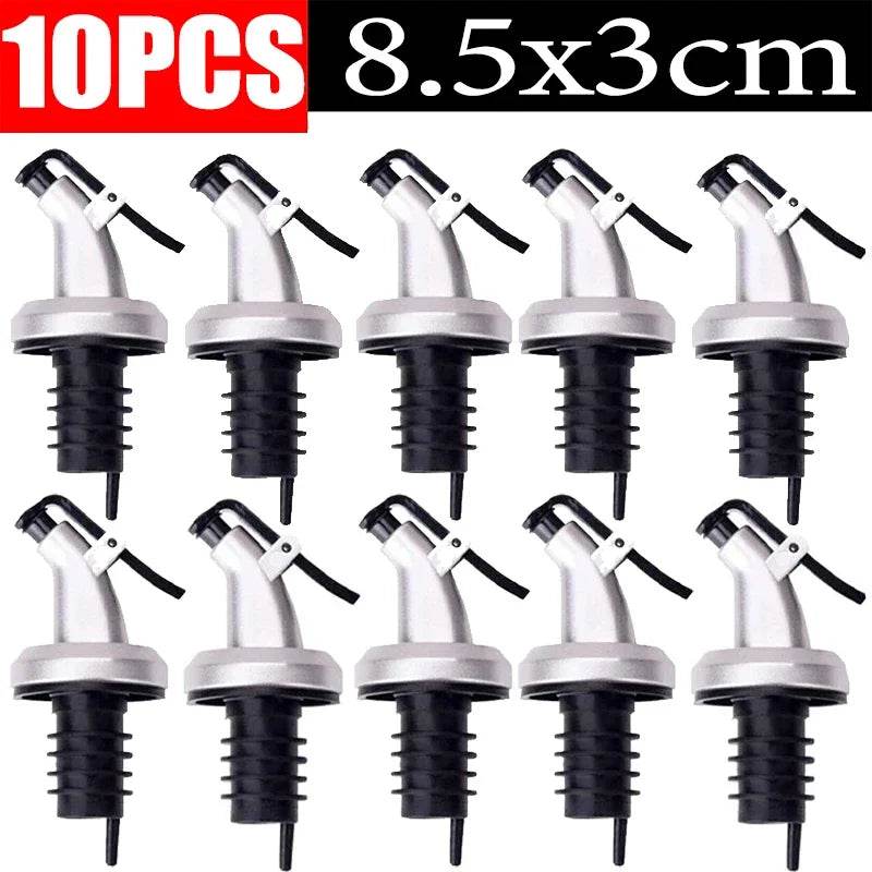 1/10x Oil Bottle Stopper Rubber Lock Plug Seal Leak-proof Food Grade Plastic Nozzle Sprayer Wine Vinegar Spouts Kitchen Tools - P12 Hub Europe