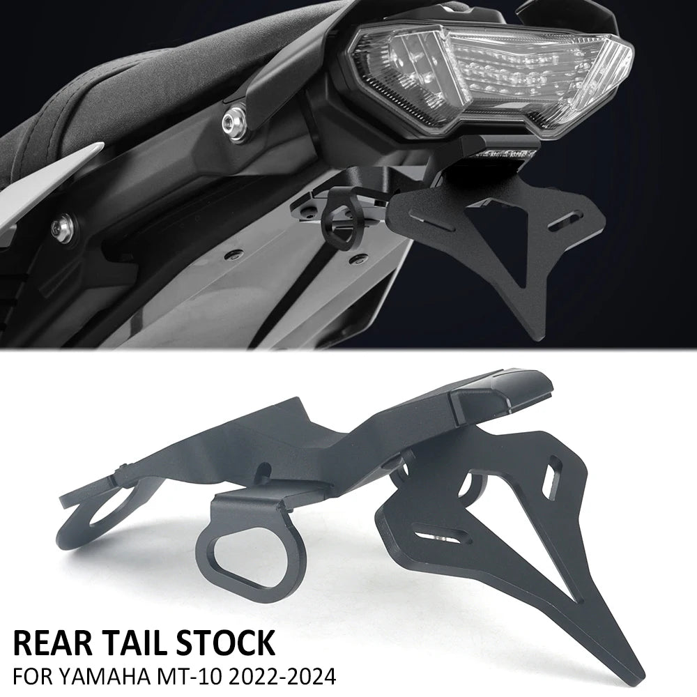 Motorcycle Rear Short Tail Stock License Plate Holder Tailstock Frame Bracket Kit For Yamaha MT-10 MT10 MT 10 2022 2023 2024