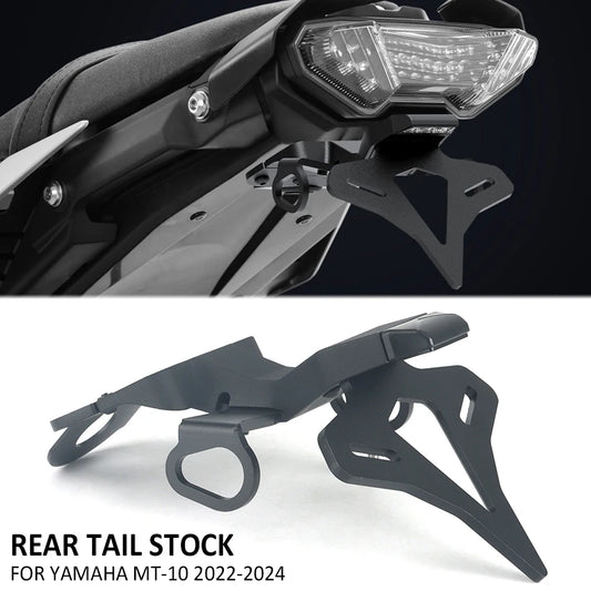 Motorcycle Rear Short Tail Stock License Plate Holder Tailstock Frame Bracket Kit For Yamaha MT-10 MT10 MT 10 2022 2023 2024