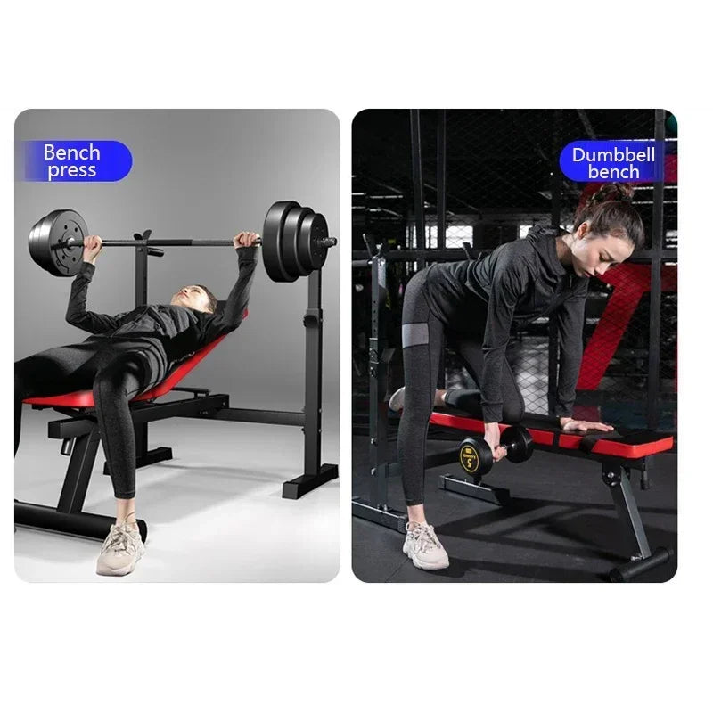 New Folding Bench Sit-Up Board Indoor Barbell Rack Bench Press Squat Rack Bench Press Weight Barbell Rack SJ