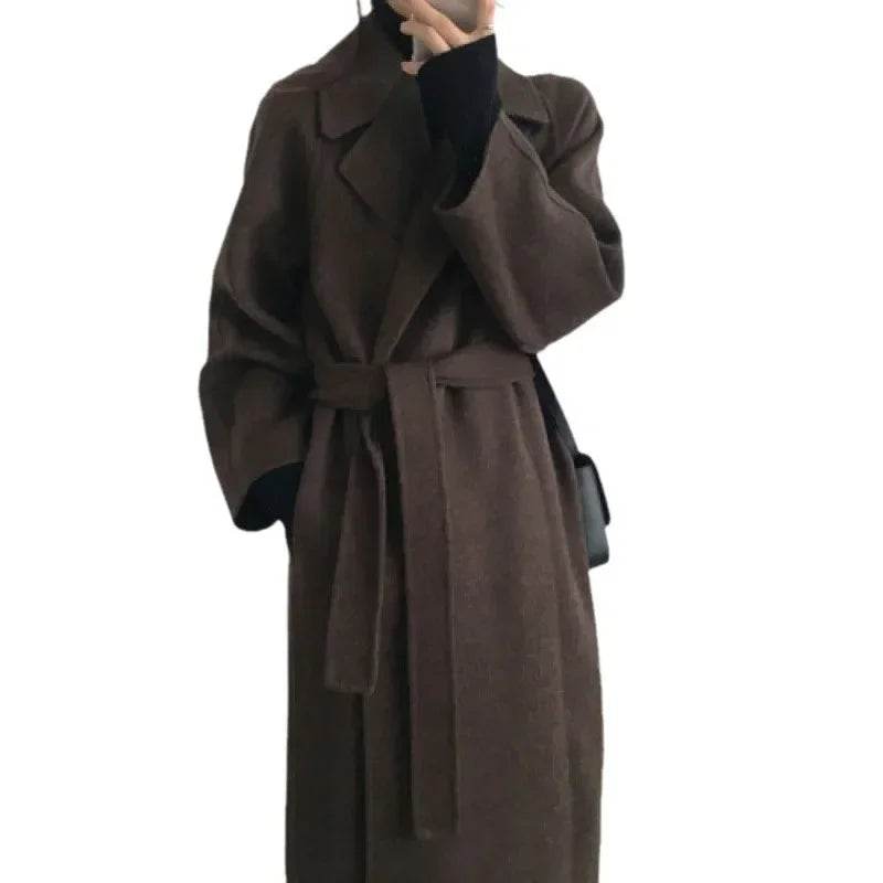 Warm Long Wool Blend Coat - P12 Hub Europe