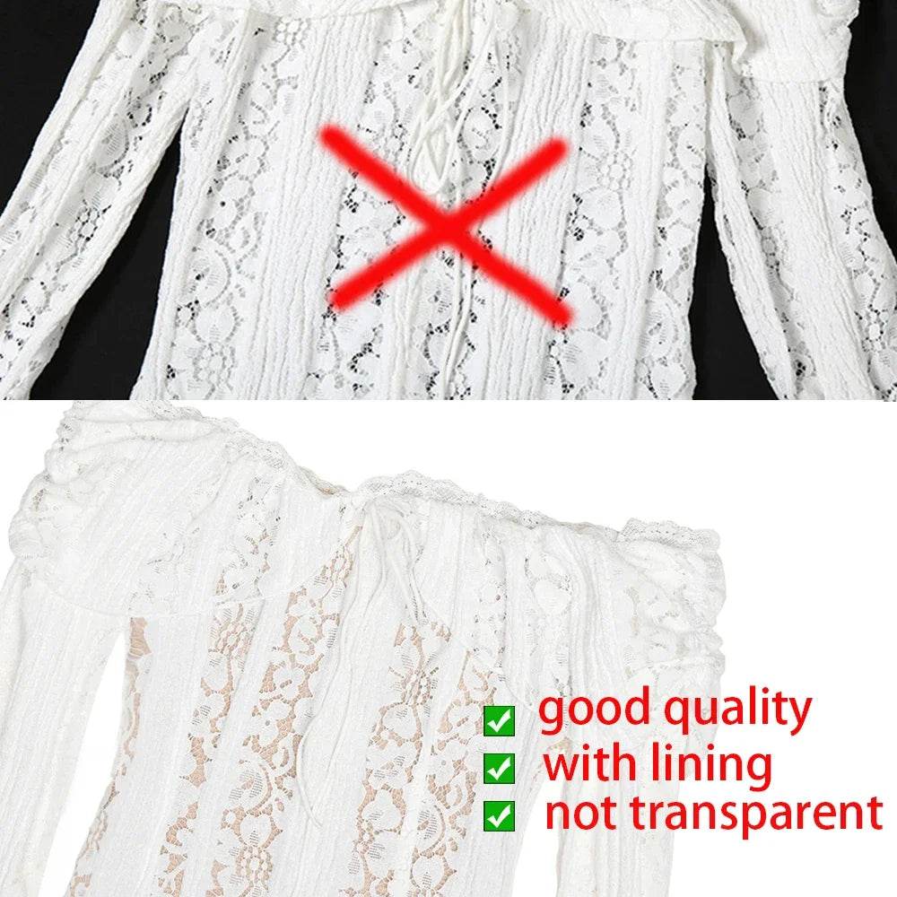 White Off Shoulder Lace Maxi Dress - Wedding Guest - P12 Hub Europe